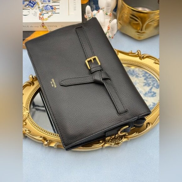 🆕 OROTON 🧿 NWOT Margot Crossbody, Black Pebble Leather - Picture 5 of 16